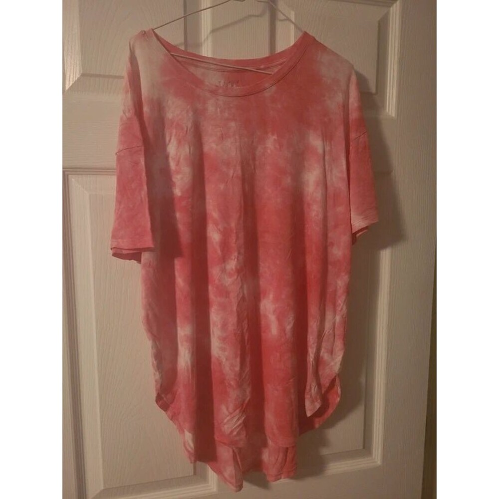 Time and Tru pink and white shirt S